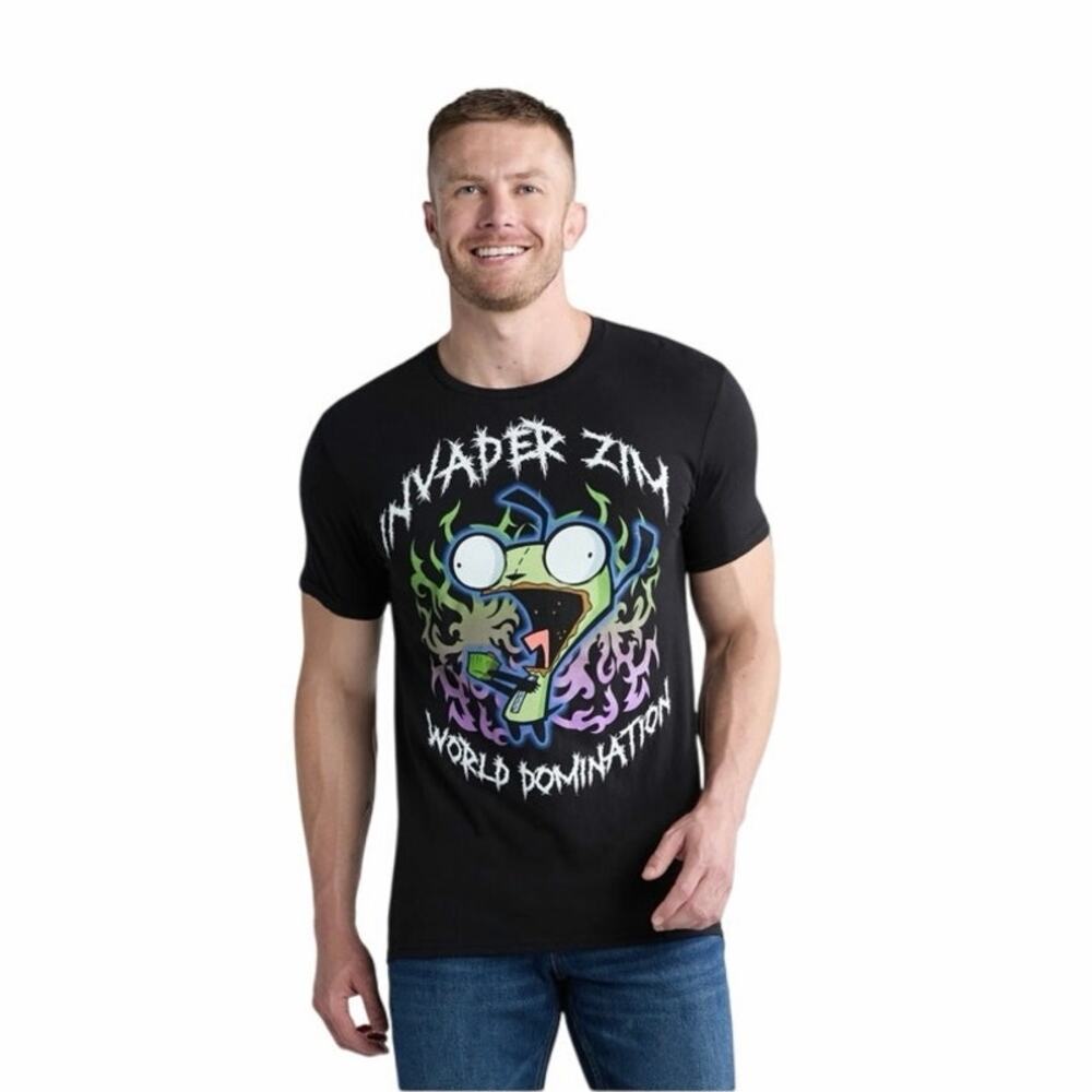 Invader Zim Men's Graphic Cotton Tee with Short Sleeves, Size Small NEW